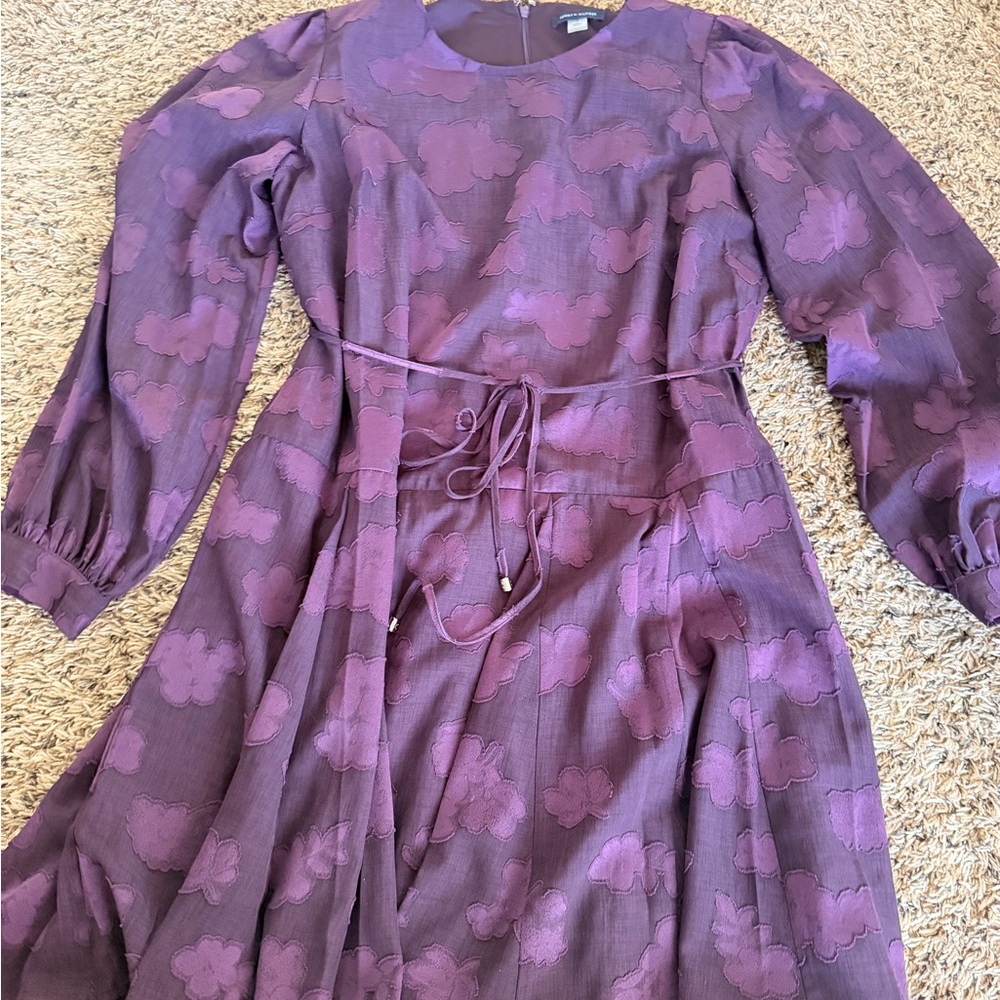 Tommy Hilfiger Purple Floral Burnout Fit-&-Flare Dress